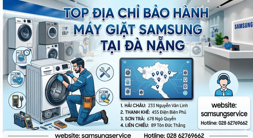 Địa chỉ bảo hành máy giặt Samsung tại Đà Nẵng