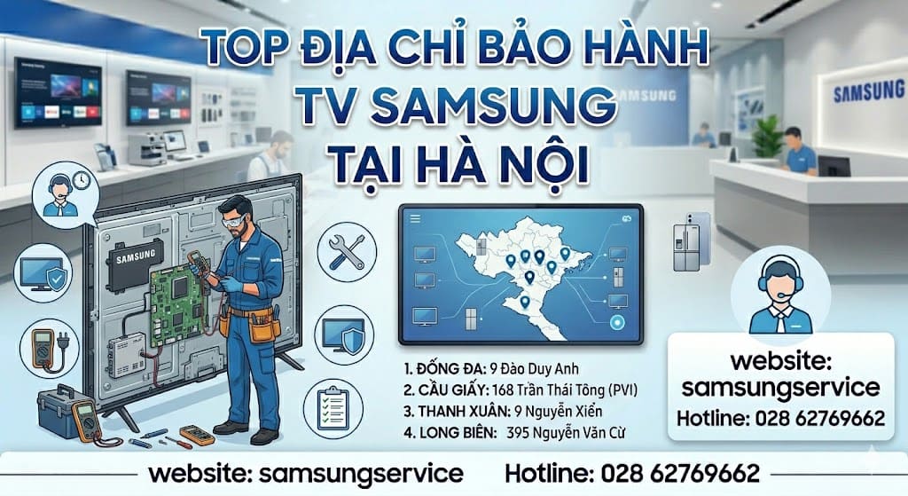 Địa chỉ bảo hành tivi Samsung tại Hà Nội