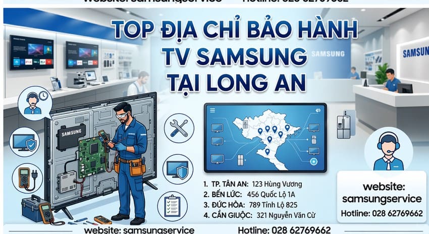 Địa chỉ bảo hành tivi Samsung tại Long An