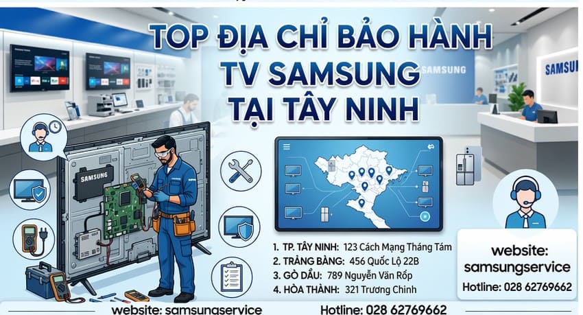 Địa chỉ bảo hành tivi Samsung tại Tây Ninh