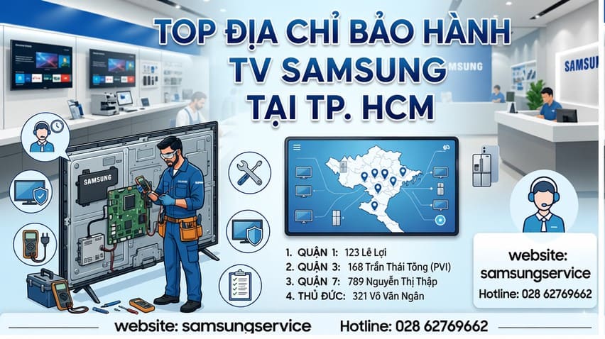 Địa chỉ bảo hành tivi Samsung tại TP.HCM