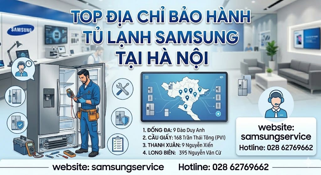 Địa chỉ bảo hành tủ lạnh Samsung tại Hà Nội