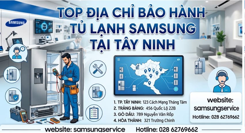 Địa chỉ bảo hành tủ lạnh Samsung tại Tây Ninh