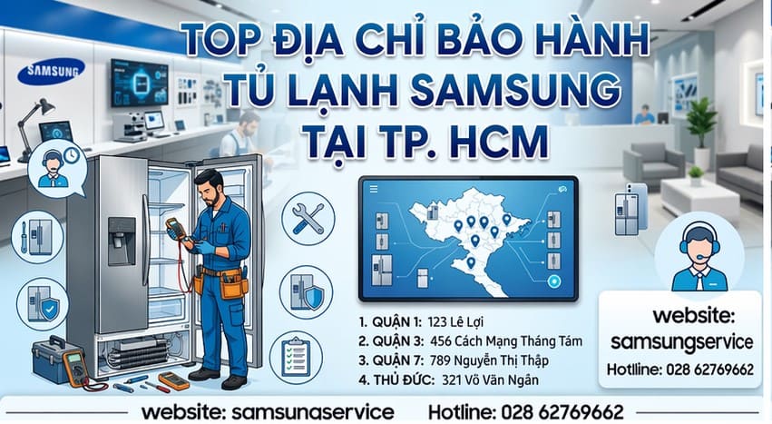 Địa chỉ bảo hành tủ lạnh Samsung tại TP.HCM