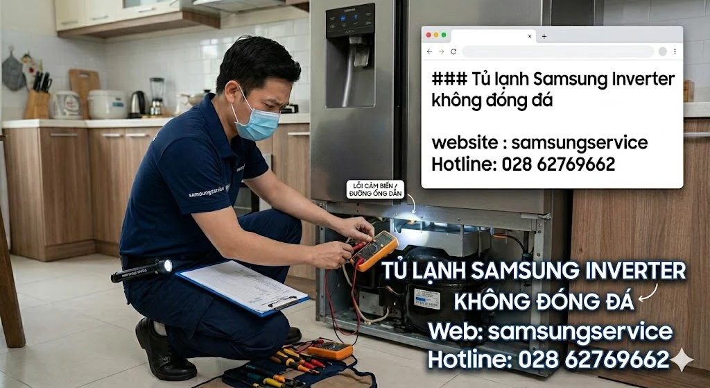 Tủ lạnh Samsung Inverter không đóng đá
