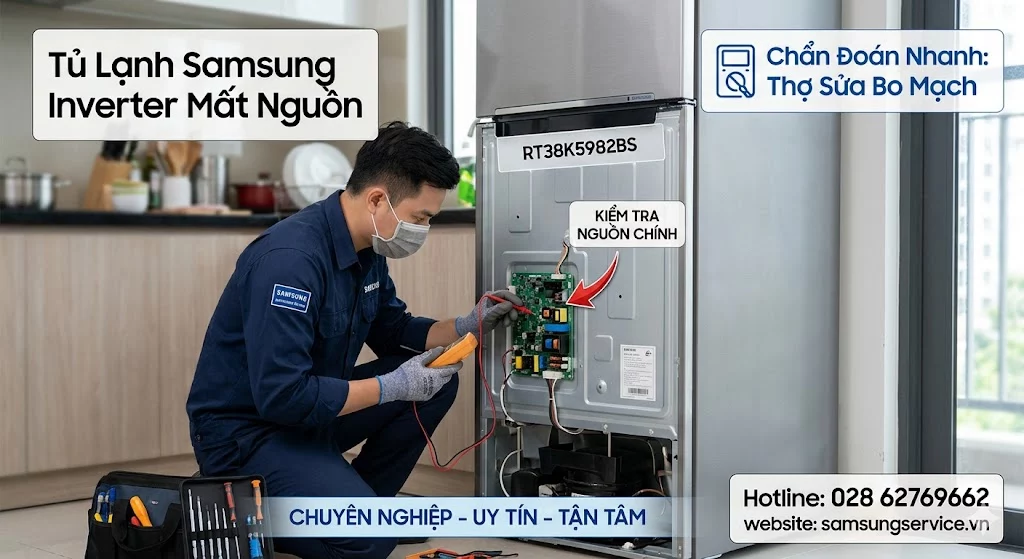 Tủ lạnh Samsung Inverter không hoạt động